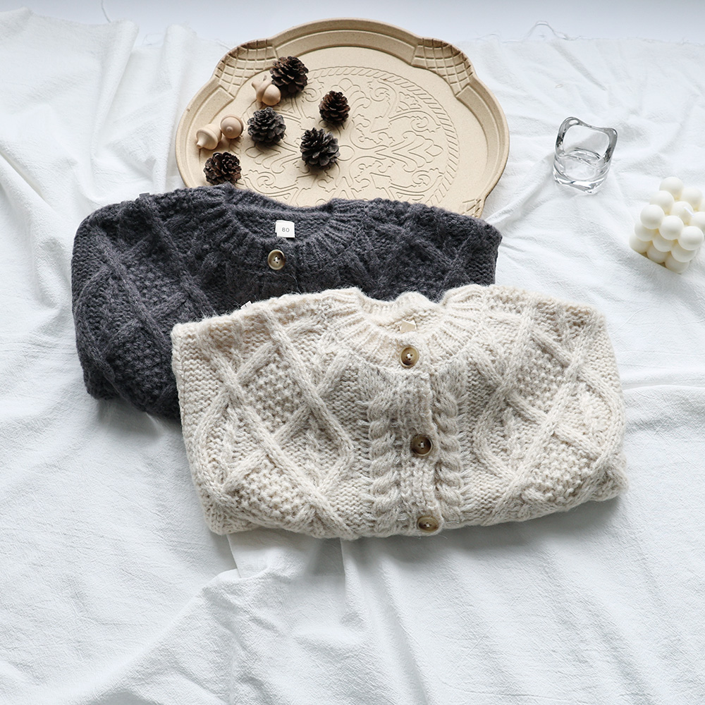 MILANCEL Kids Sweaters Single Breast Boys Knit Wear Girl Knit Cardigan Children Clothes